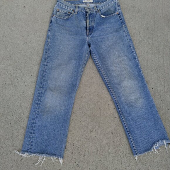 The Feel Studio Inc Cropped Leg Straight Jeans Blue Women’s Size 27 - Picture 2 of 16